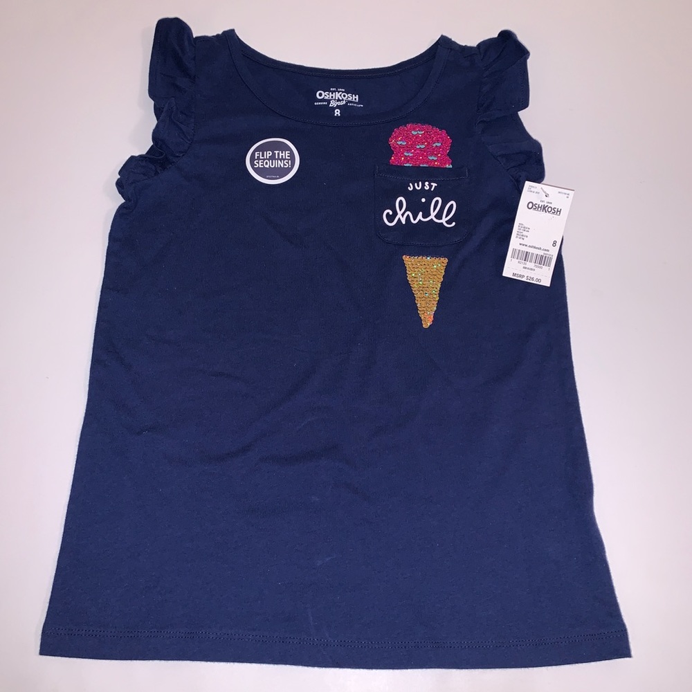 Oshkosh Flip Sequin Just Chill Ice Cream Size: 8 - Picture 1 of 6